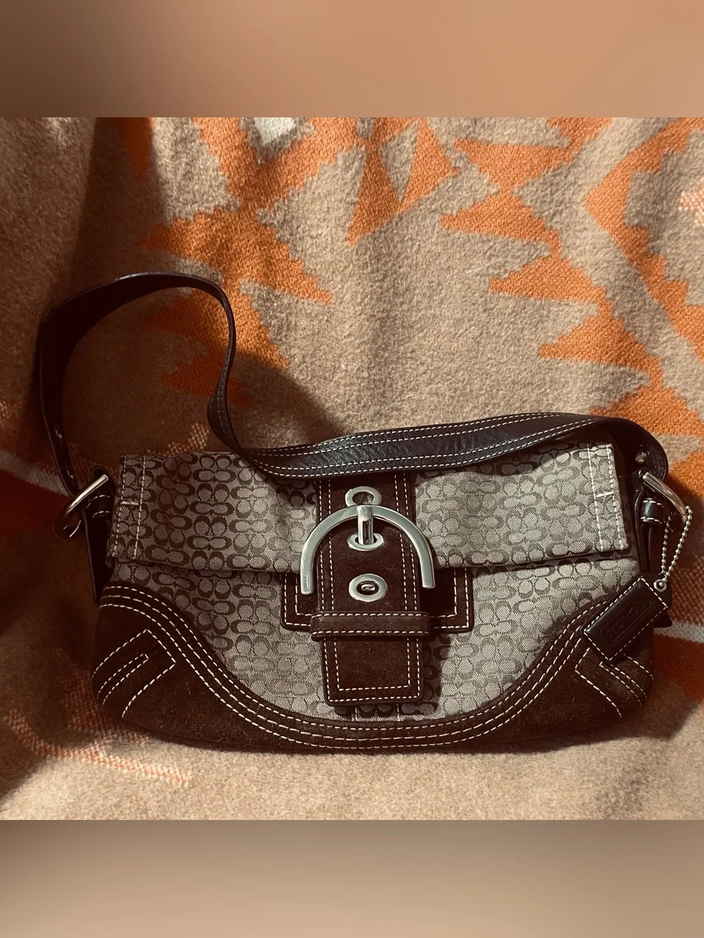 Vintage 2006 Coach Soho Signature Demi Flap Bag (Style 3628) - Flawless!